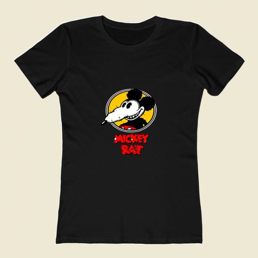 Vintage Mickey Rat Cartoon Movie 80s Womens T shirt