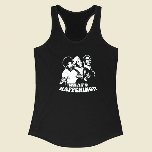 Whats Happening Oldskool Tv Racerback Tank Top