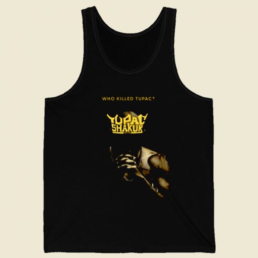 Who Killed Tupac Shakur Retro Mens Tank Top