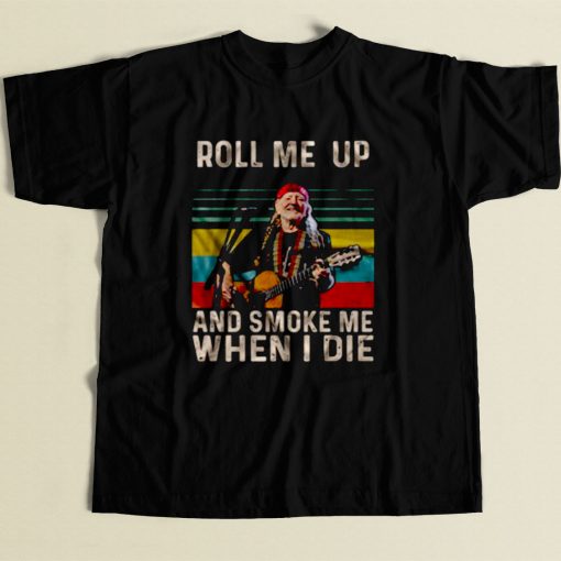 Willie Nelson Roll Me Up 80s Mens T Shirt