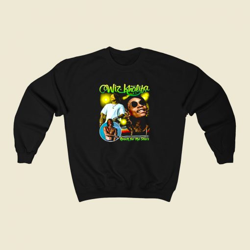 Wiz Khalifa Reach For The Stars 80s Sweatshirt Style