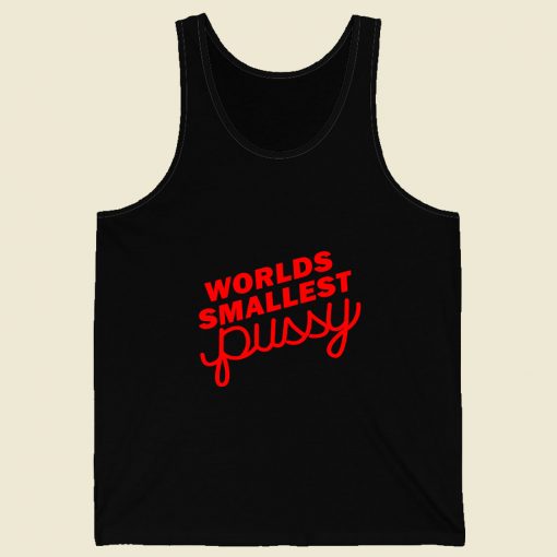 Worlds Smallest Pussy Retro Mens Tank Top