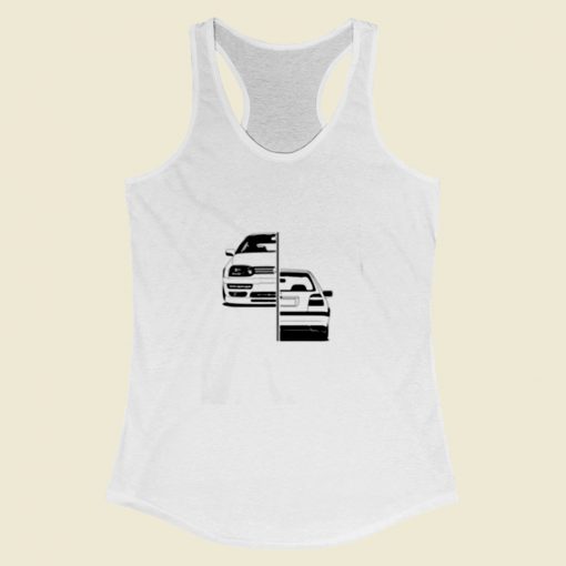 1998 Golf Gti Vr6 Mk3 Lines Volkswagen Women Racerback Tank Top