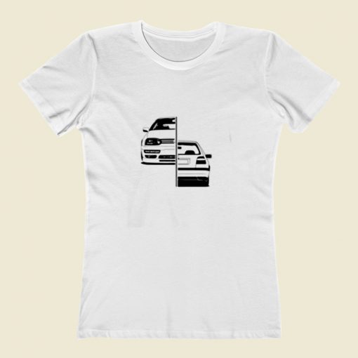 1998 Golf Gti Vr6 Mk3 Lines Volkswagen Women T Shirt Style