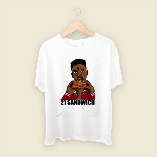 21 Savage Eating A Sandwich Men T Shirt Style