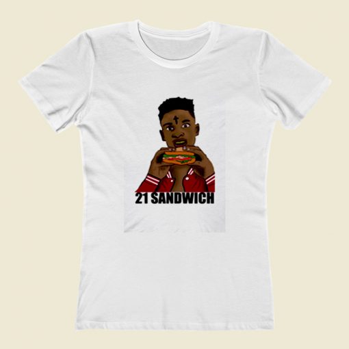 21 Savage Eating A Sandwich Women T Shirt Style