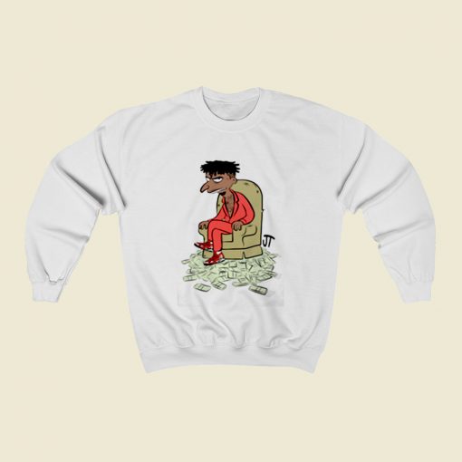 21 Savage In The Simpsons Christmas Sweatshirt Style