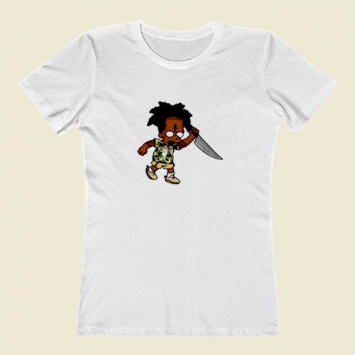 21 Savage Simpson Kill By Knife Women T Shirt Style