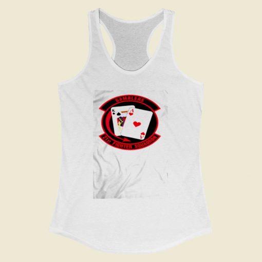 21st Fighter Squadron Women Racerback Tank Top