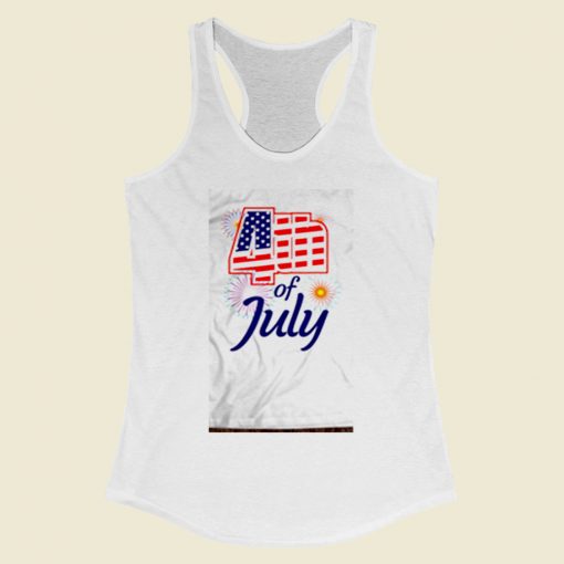 4th Of July Women Racerback Tank Top