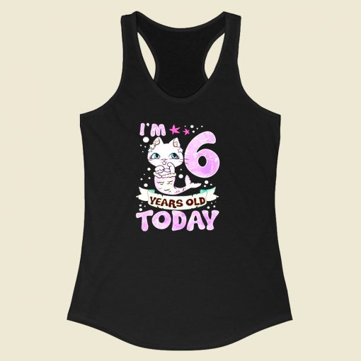 6th Birthday Racerback Tank Top Style