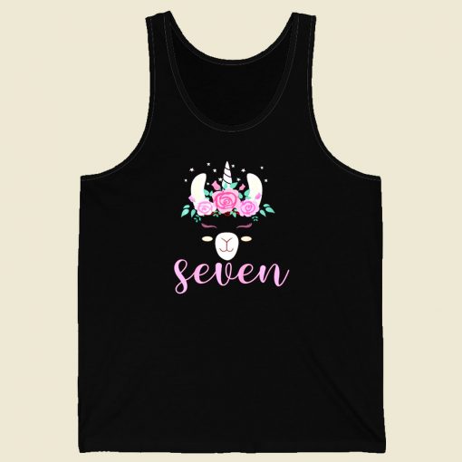 7 Years Old Llamacorn Birthday Men Tank Top