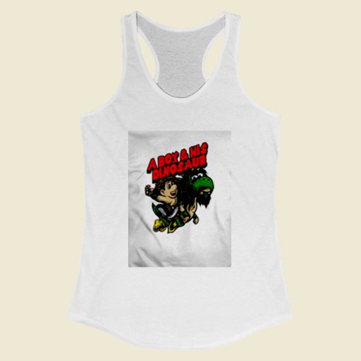 A Boy And His Dinosaur Women Racerback Tank Top