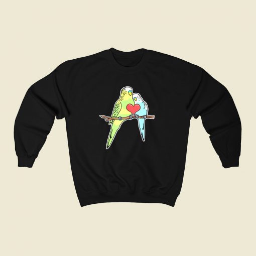 A Budgie Lover 80s Fashionable Sweatshirt