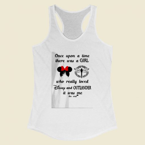 A Girl Who Really Loved Disney And Outlander Women Racerback Tank Top