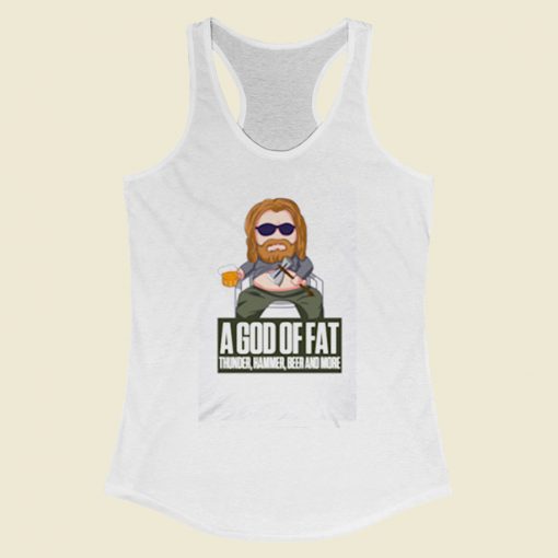 A God Of Fat Women Racerback Tank Top