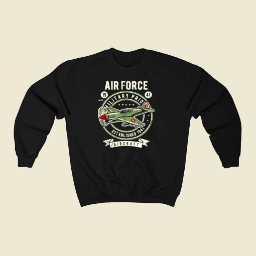 Airplane Historical Military 80s Fashionable Sweatshirt