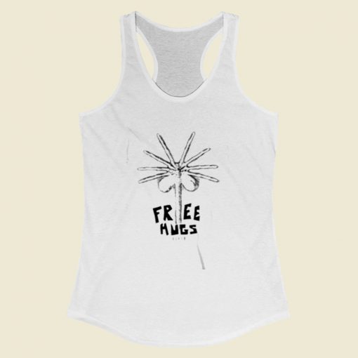 Alien Free Hugs Ringer Women Racerback Tank Top