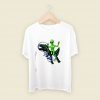 Alien Riding T Rex Men T Shirt Style