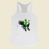 Alien Riding T Rex Women Racerback Tank Top