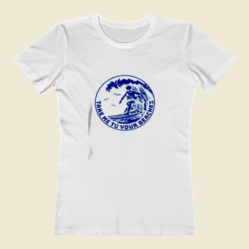 Alien Surfing Women T Shirt Style