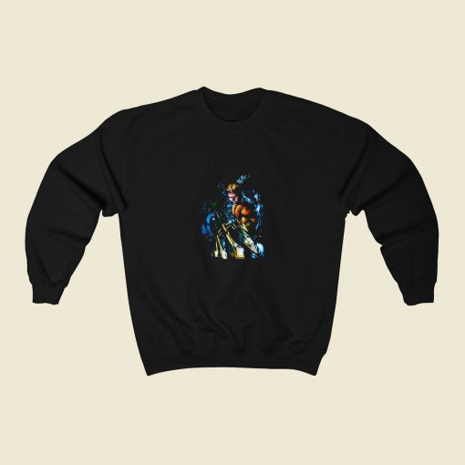 Aqua Man 80s Fashionable Sweatshirt