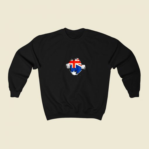 Australian Flag 80s Fashionable Sweatshirt