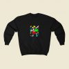 Autism Awareness Dabbing Puzzle Piece 80s Fashionable Sweatshirt