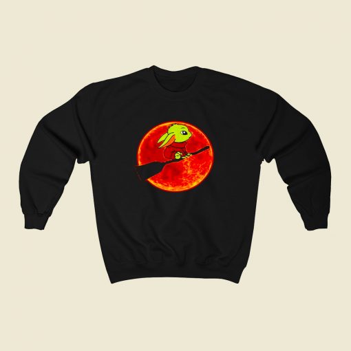 Baby Yoda Blood Moon 80s Fashionable Sweatshirt