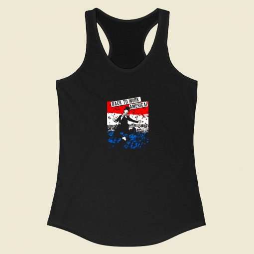 Back To Work America Racerback Tank Top Style