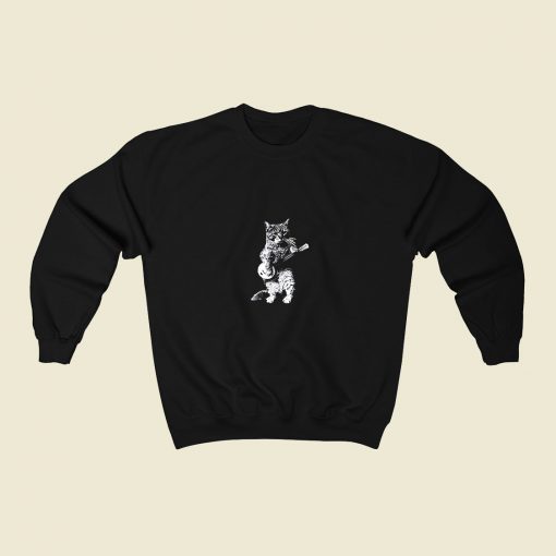 Banjo Cat 80s Fashionable Sweatshirt