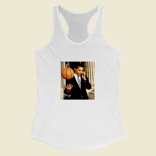 Barack Obama Sport Poster Women Racerback Tank Top