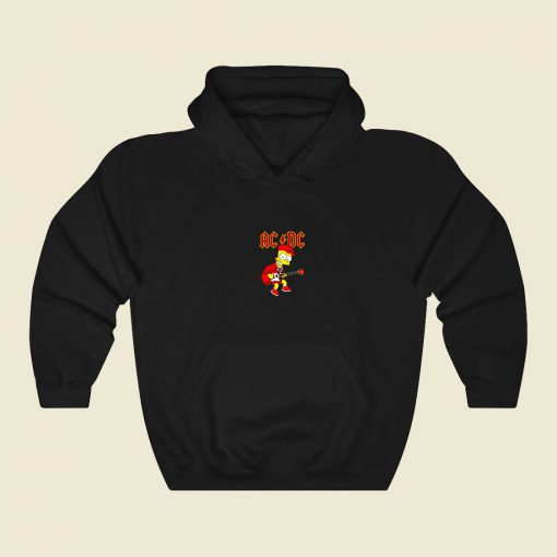 Bart Simpson Acdc 80s Hoodie Fashion