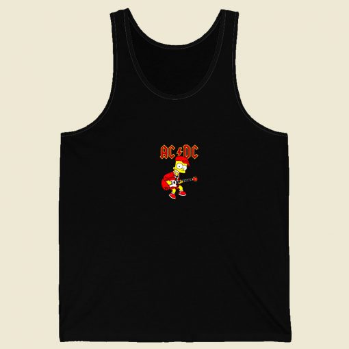 Bart Simpson Acdc Men Tank Top