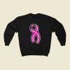 Baseball Pink Ribbon 80s Fashionable Sweatshirt