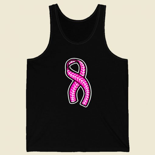 Baseball Pink Ribbon Men Tank Top