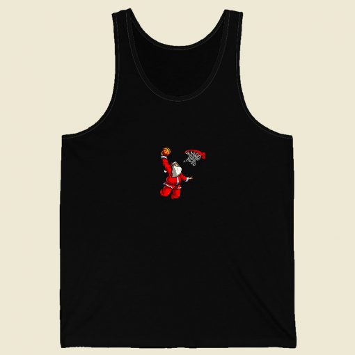 Basketball Santa Christmas Hat Ball Men Tank Top