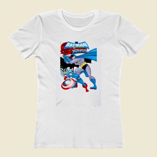 Batman And Captain America Women T Shirt Style