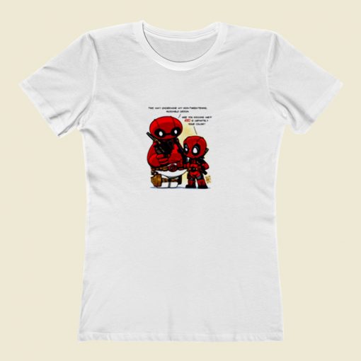 Baymax And Deadpool Parody Women T Shirt Style