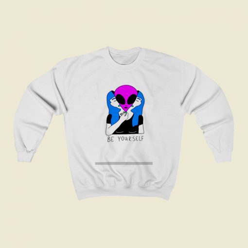 Be Yourself Alien Christmas Sweatshirt Style