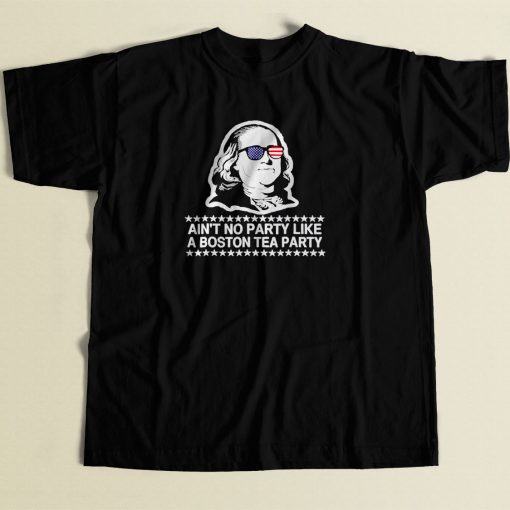 Ben Franklin Boston Tea Party 80s Men T Shirt