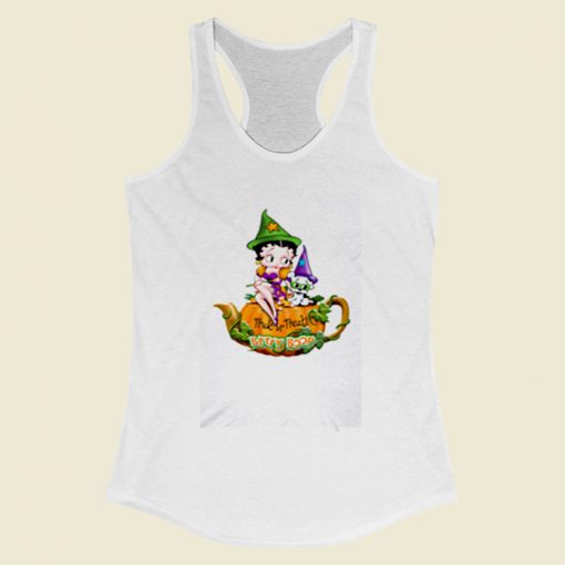 Betty Boop Trick Or Treat Women Racerback Tank Top