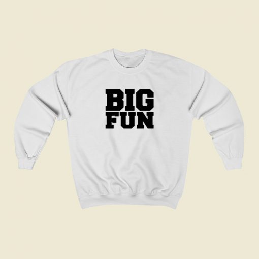 Big Fun Medium Front Quote Christmas Sweatshirt Style