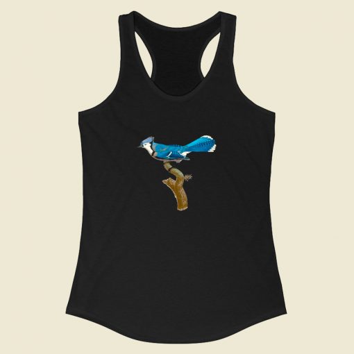 Bird Watcher Blue Jay Racerback Tank Top Style