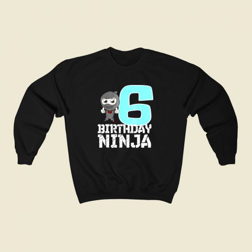 Birthday Ninja 80s Fashionable Sweatshirt