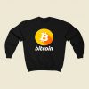 Bitcoin Logo 80s Fashionable Sweatshirt