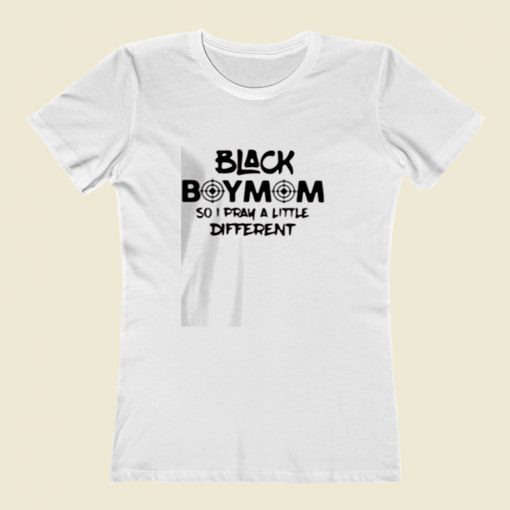 Black Boy Mom Women T Shirt Style