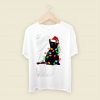 Black Cat Christmas Light Men T Shirt Style