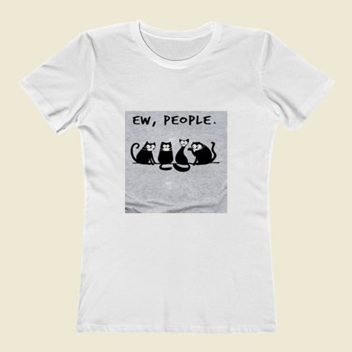 Black Cat Ew People Women T Shirt Style