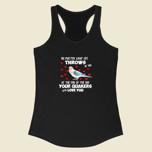 Blue Quaker Racerback Tank Top Style